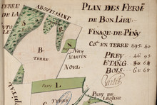 Plan des terres de la commanderie de Bonlieu
