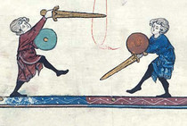 Image représentant deux personnes combattant à l'épée en duel